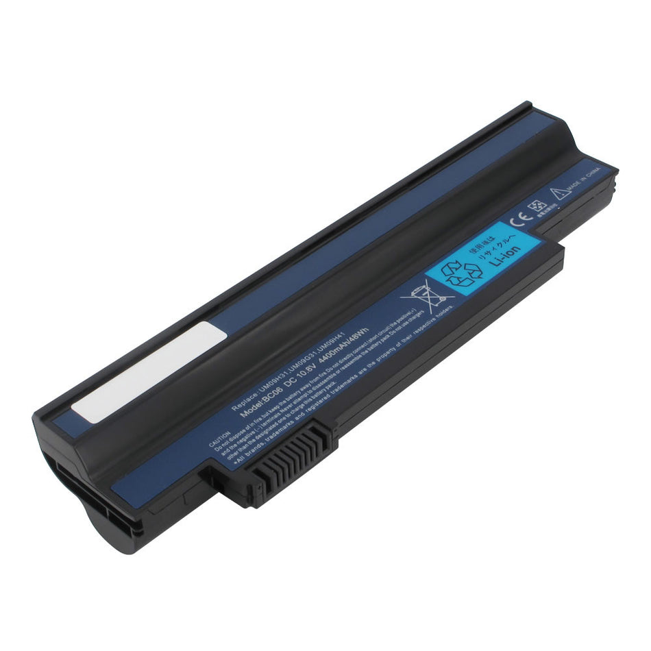 Acer UM09H36 UM09H31 UM09H41 UM09H51 UM09H71 UM09G75 Aspire One NAV50 Aspire One 532h  AO532h LT21 532h-2622 [10.8V] Laptop Battery Replacement