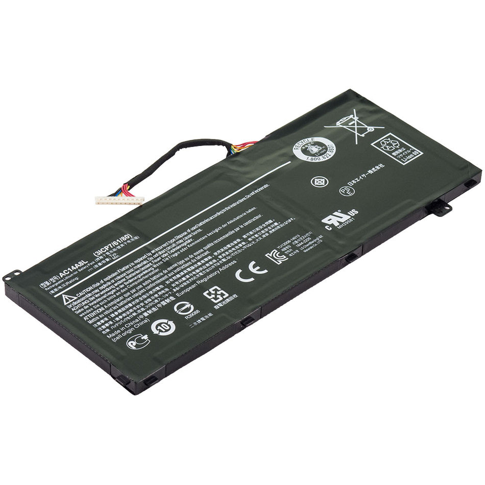 Acer AC14A8L 3ICP7/61/80 Aspire V15 VN7 592G / VN7 572G / VN7 591G / VN7 592 / VN7 571G / VN7 572 [11.4V] Laptop Battery Replacement