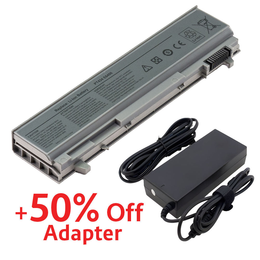 Replacement Laptop Battery For Dell Latitude E6400 E6410 E6500 E6510 – 11.1V, 5200mAh, 6-Cell