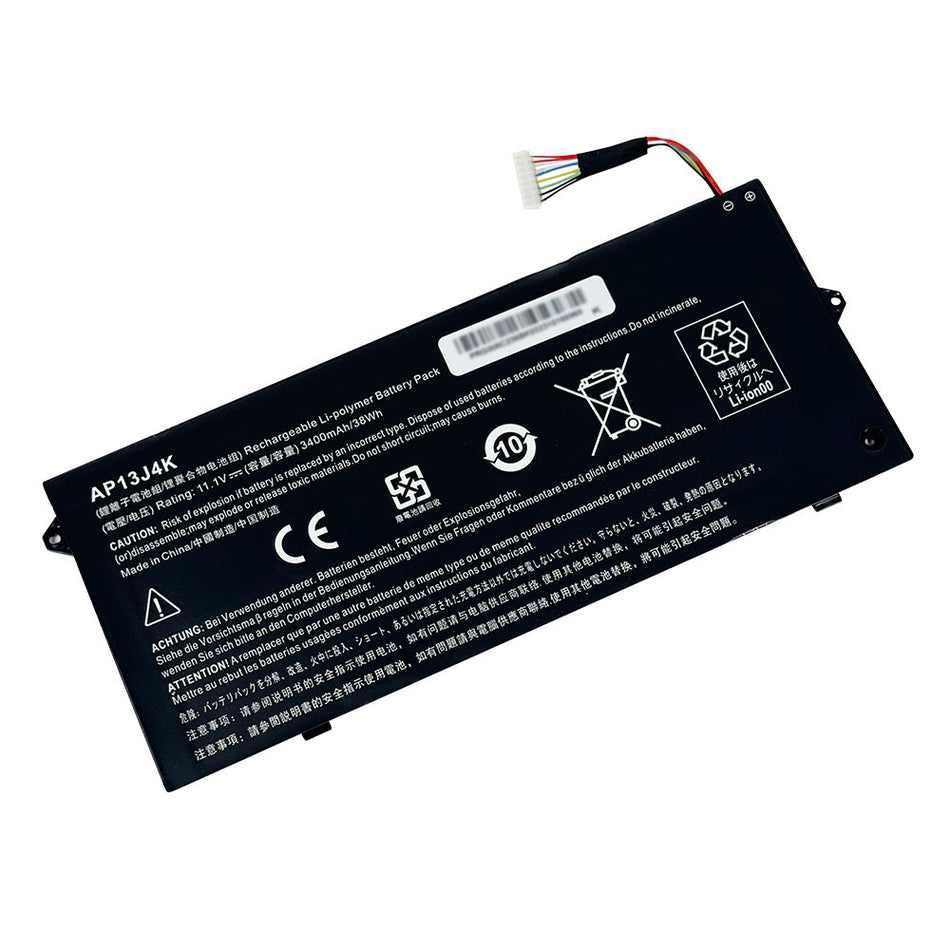 Acer Chromebook C740 C720 C720P CB3-431-C5EX Series KT.00304.001 KT.00303.014 3ICP5/65/88 AP13J3K AP13J4K [11.4V / 45Wh] Laptop Battery Replacement