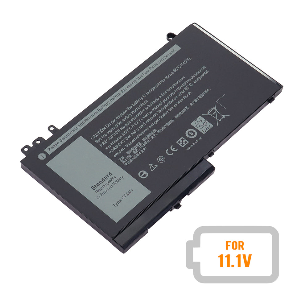 Dell RYXXH Latitude E5550 E5450 E5250 15 5000 12 5000 Series 05TFCY 09P402 5TFCY [11.1V / 40Wh] Laptop Battery Replacement