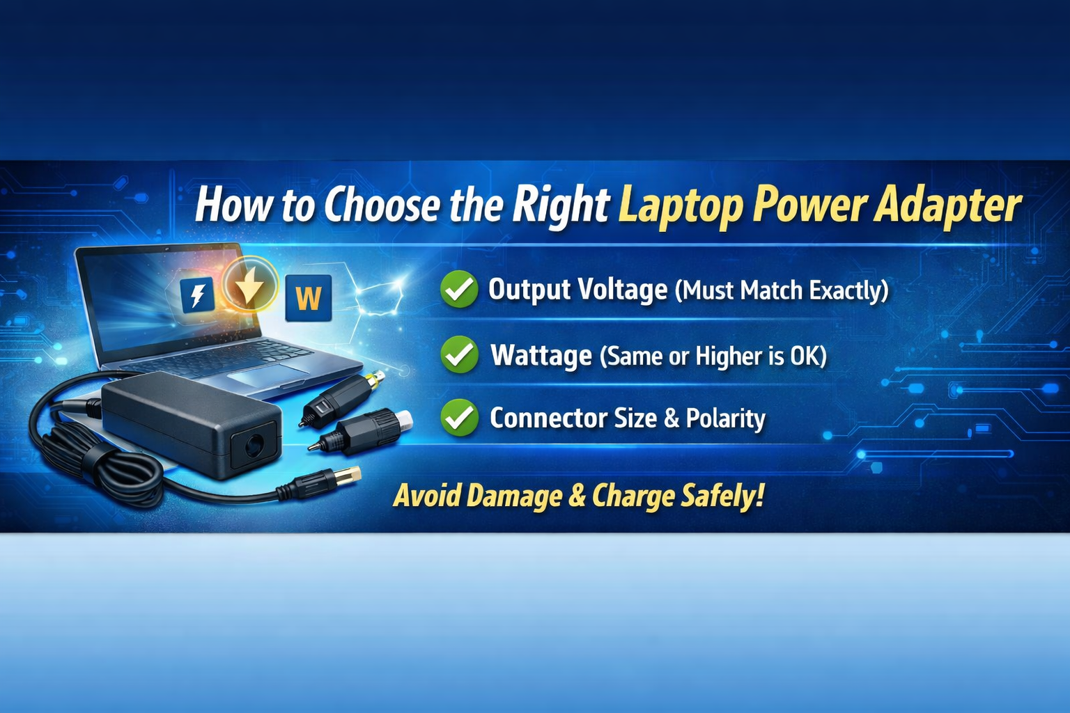 Choosing the Right Laptop Power Adapter: What You Need to Know