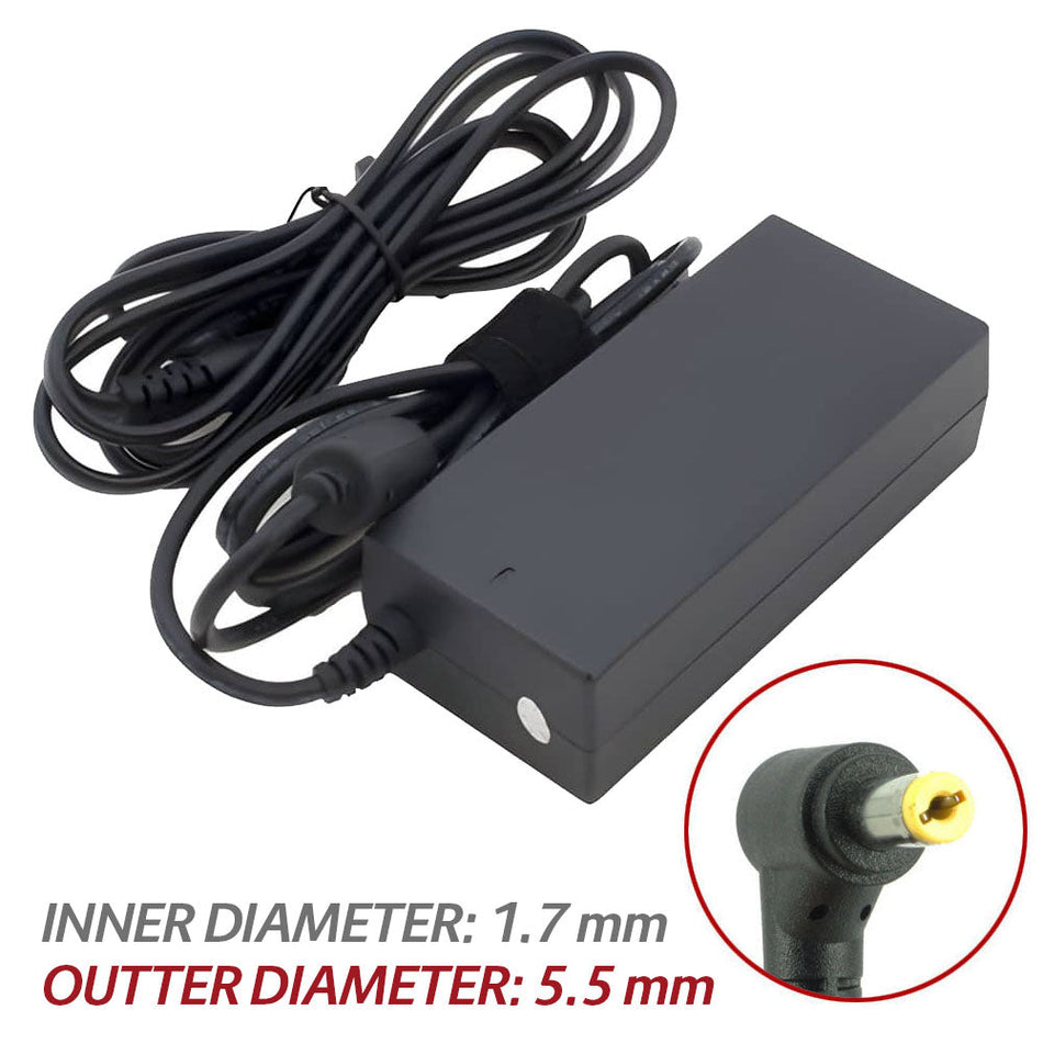 [Bundle Exclusive -50%] Acer Aspire Series Dell Vostro Inspiron Mini AC Adapter Charger Power Cord (19V 3.42A 65W) Compatible Adapter