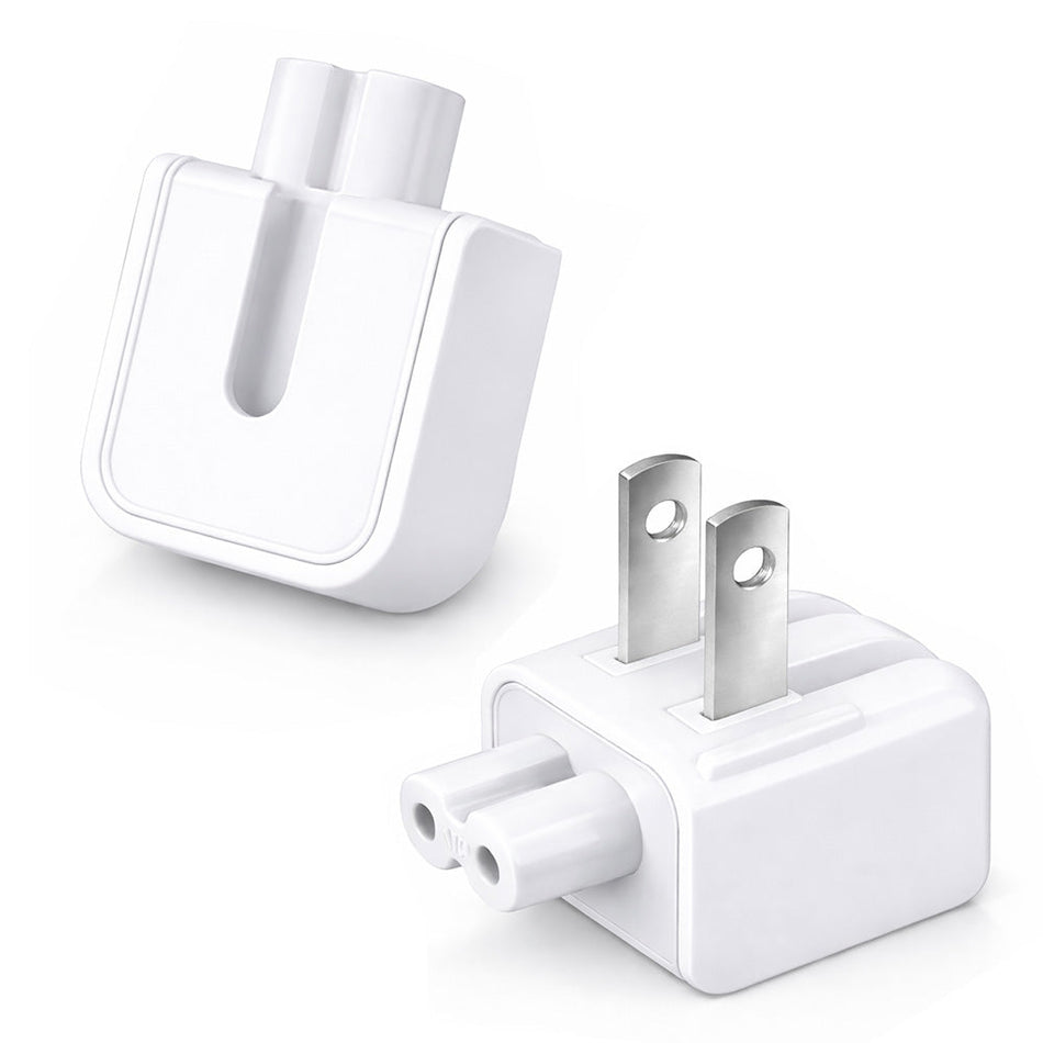 2-Pack US 2-Prong Duckhead Wall Plug Adapter – Compatible with MacBook & MagSafe Power Adapters