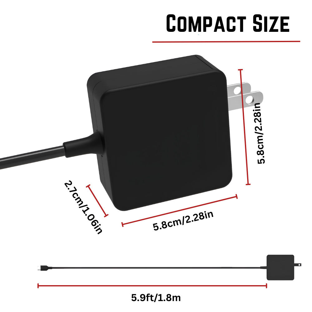 Asus Zenbook AC Adapter Charger Power Cord for Asus Zenbook UX390 UX325 UX325EA UM425 Series (USB-C) [65W] Laptop Adapter Replacement