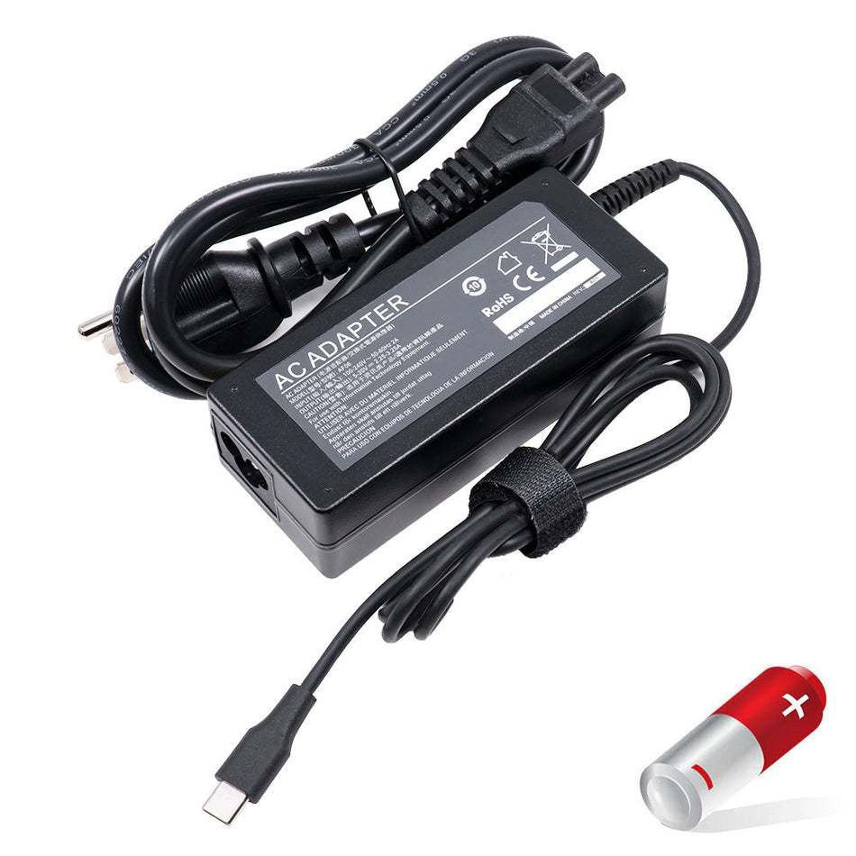 HP Spectre x2 12 12-c 12T Series Laptop Charger AC Adapter Power Cord (USB-C) [90W] - Compatible Adapter