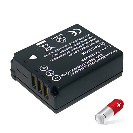 Panasonic CGR-S007E CGA-S007A Digital Camera Battery for Panasonic Lumix DMC-TZ3 DMC-TZ3A DMC-TZ3K DMC-TZ3S DMC-TZ4 DMC-TZ4K DMC-TZ4S DMC-TZ5 DMC-TZ50S DMC-TZ5A DMC-TZ5K DMC-TZ5S Digital Camera [3.7V] Compatible Battery