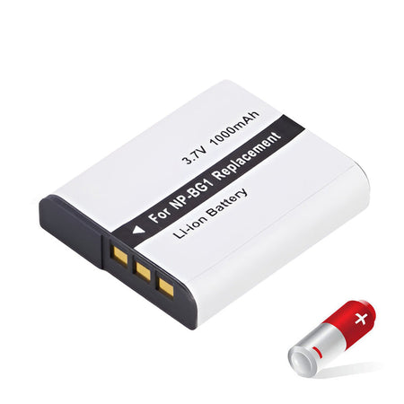 Sony NP-BG1 Digital Camera Battery for Sony Cybershot DSC-H10 H20 H3 H5 H50 H55 H7 H70 H9 H90 H9B HX10 HX10V HX20 HX20V HX30 HX5 HX5V HX7 HX7V HX9 HX9V N1 N2 T100 T100S T20 Digital Camera [3.6V] Compatible Battery