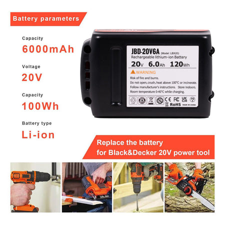 For Black + Decker 20V Cordless Power Tools