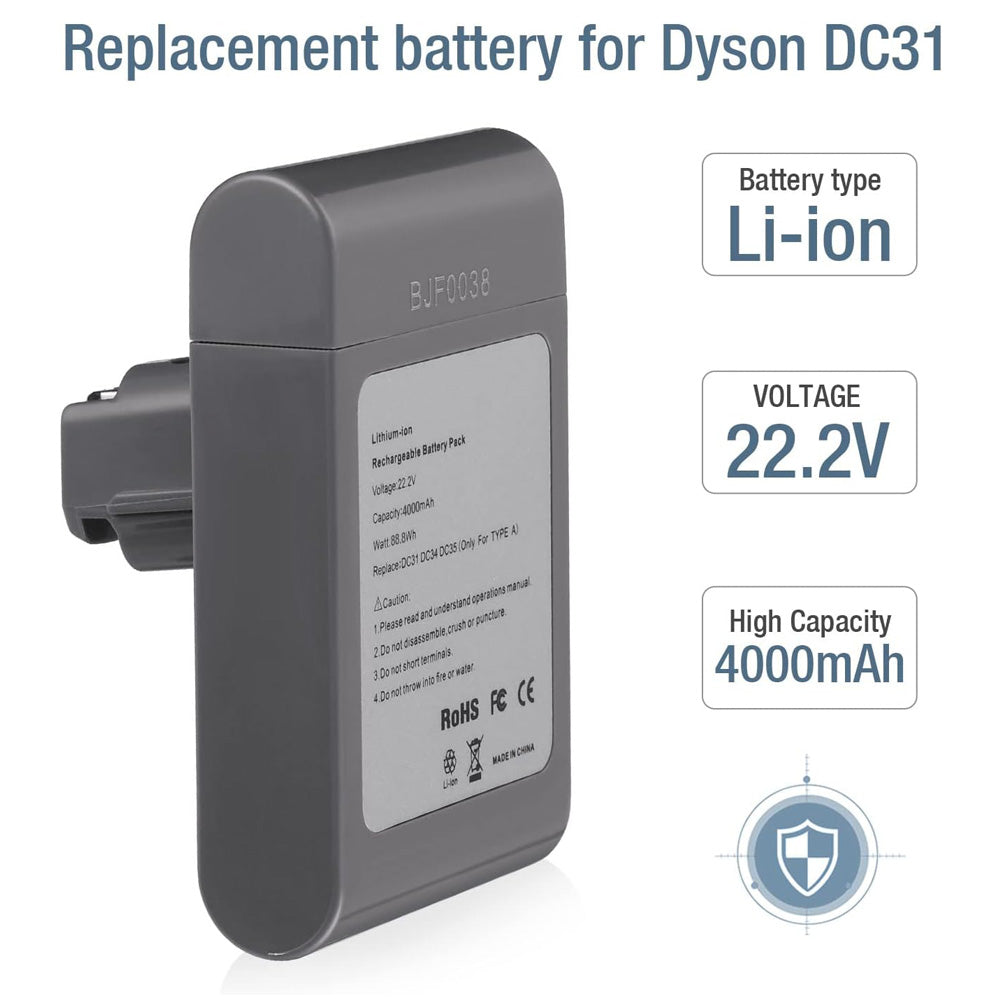 Dyson DC16 DC16 Root 6 DC16 ISSEY MIYAKE Exclusive DC16 Animal DC16 Pink D12 DC12 DC 12097 912433-01 912433-03 912433-04 BP01 series 21.6V 4.0Ah Compatible Vaccum Battery
