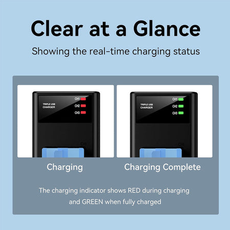 Showing the real-time charging status