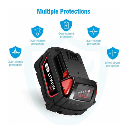 Over-charge protection, Over-heating protection, Over-current protection, Over-voltage protection, Short-circuit protection