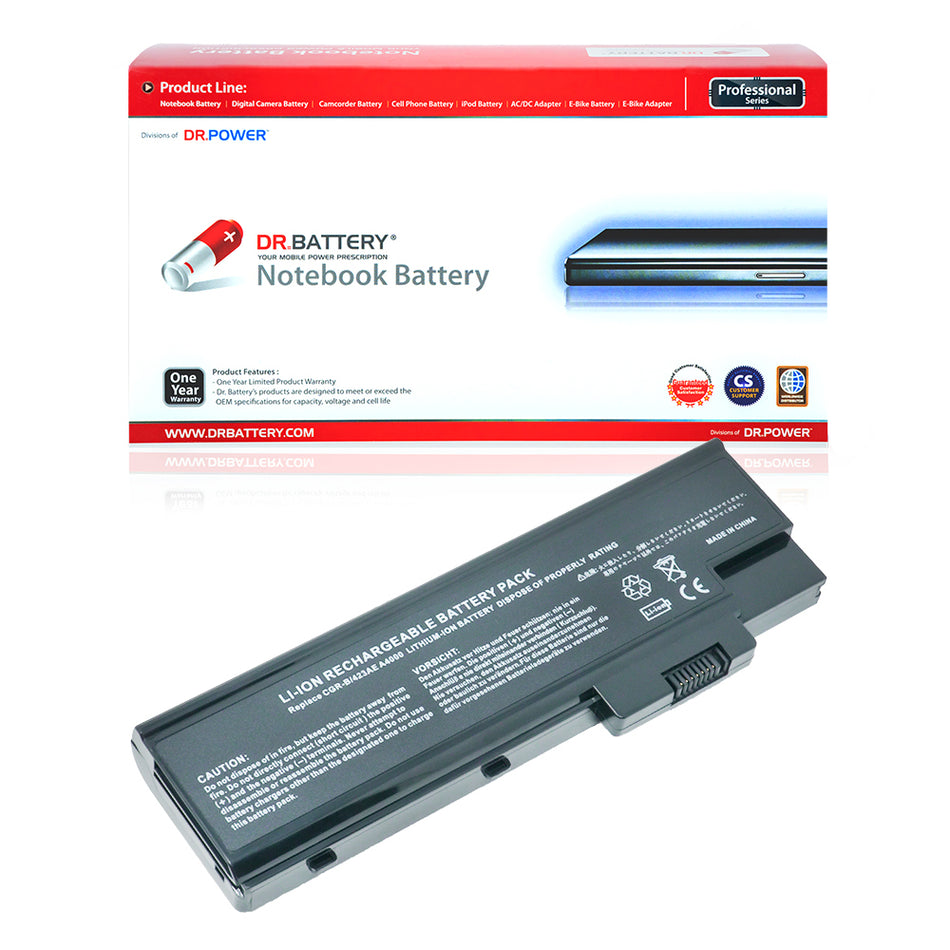 Acer 916-3020 4UR18650F-1-QC192 Laptop Battery for Acer Aspire 5510 Series 5000 Series 3000 Series 3500 Series 1680 Series 1650 Series 1640 Series TravelMate 4000 Series [14.8V] Compatible Battery