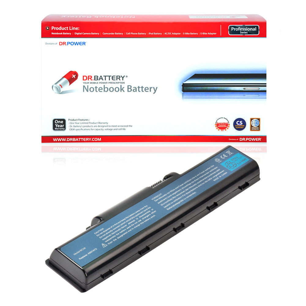 AS07A71 4400mAh 49Wh compatible laptop battery for Acer Aspire 5740 5542G 4730Z 4310 5738 with DrBattery packaging