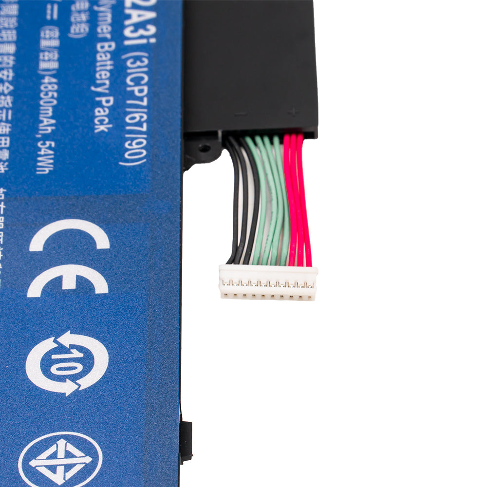 Close-up of compatible laptop battery connector for Acer TravelMate X483 X483G