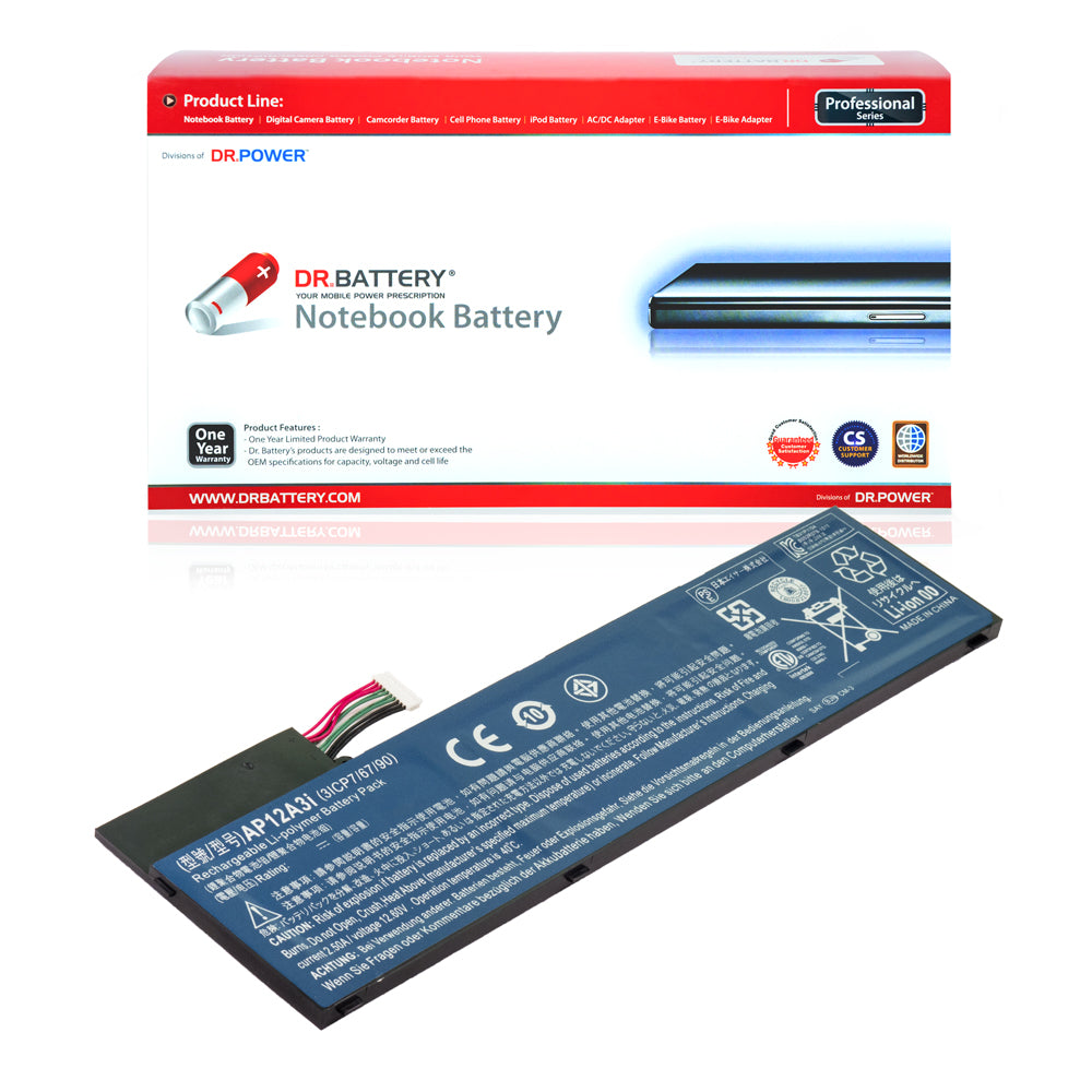Compatible laptop battery for Acer Aspire M5-481 M5-481G M5-481PT M5-481T M5-581G M5-581T with DrBattery packaging