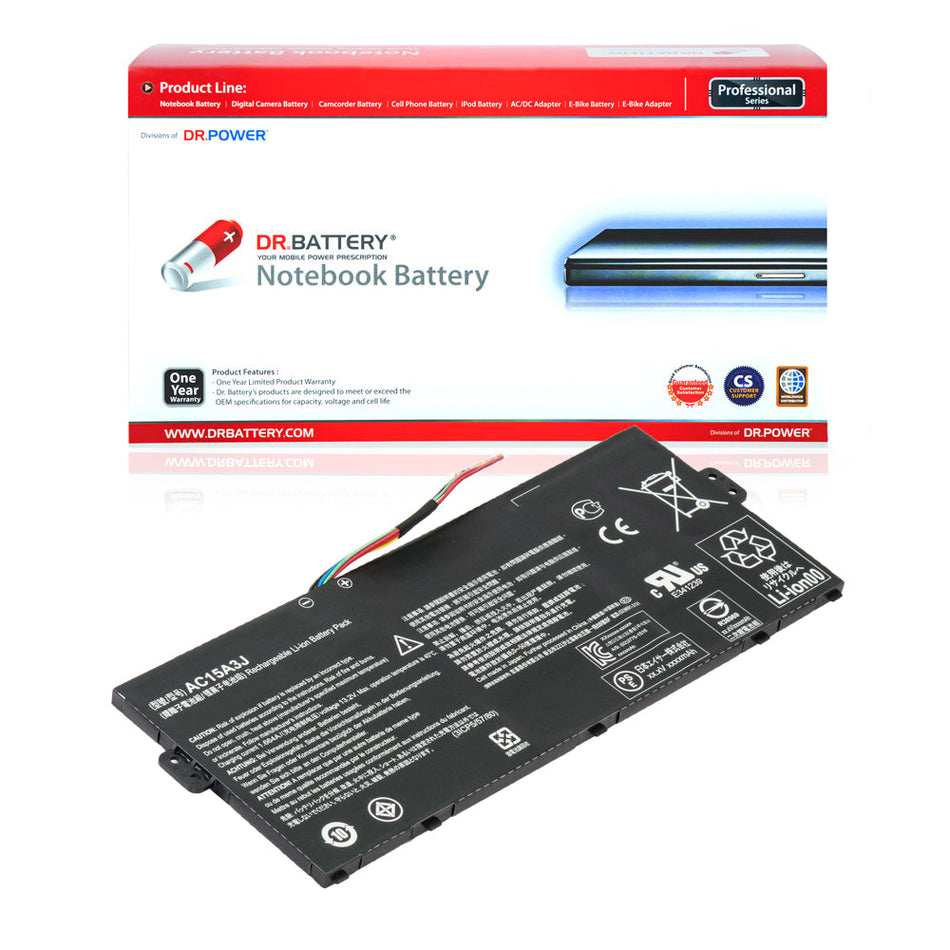 Acer Chromebook R11 CB5-132T Series laptop Battery AC15A3J KT.00303.017 AC15A8J [10.8V/11.4V] Compatible Battery