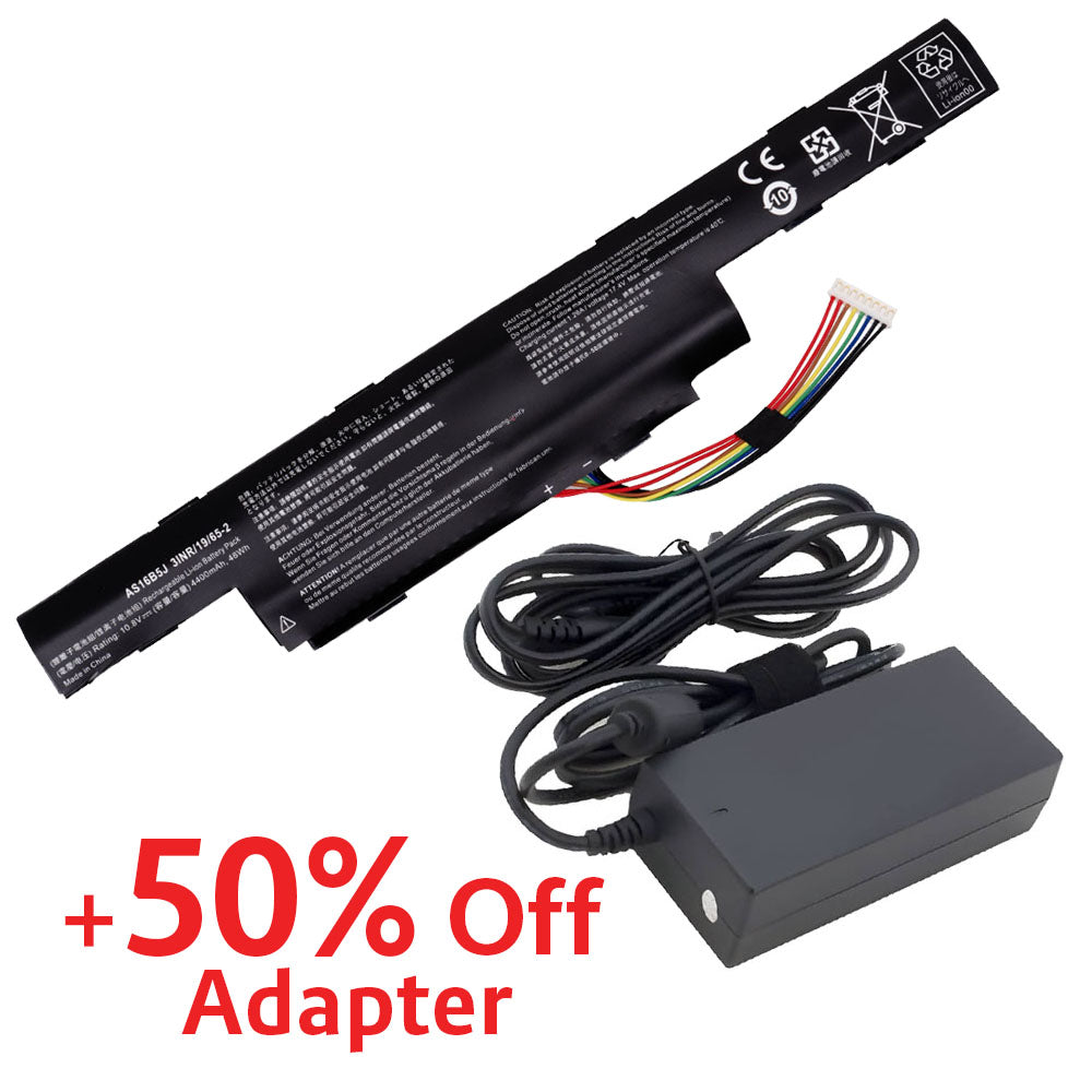 (Adapter Bundling Available) Acer AS16B5J AS16B8J Battery for Acer Aspire E5-575 Aspire E5-575G Aspire E15 E5-575G Aspire F15 F5-573G Aspire F5-573G Series [10.8V] Compatible Battery