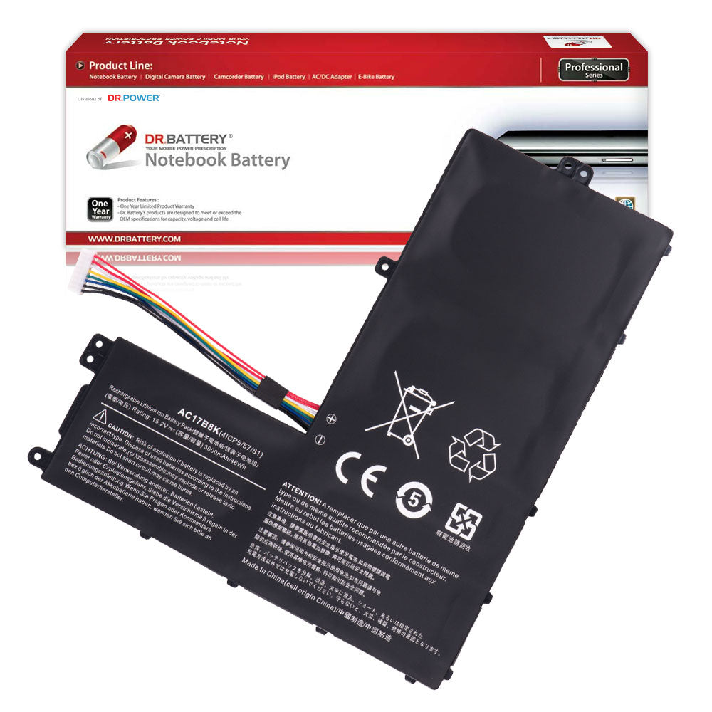 Acer AC17B8K Battery for Acer Swift 3 SF315-52 317K 33KX 52YX 54GV Acer Swift 3 SF315-52G 51HV 531A 54AU 55EW 55UW 58HG 58R7 59G0 83WQ 84BN 85CZ 87WN 898F Series KT.0040G.012 4ICP5/57/81 [15.2V] Compatible Battery