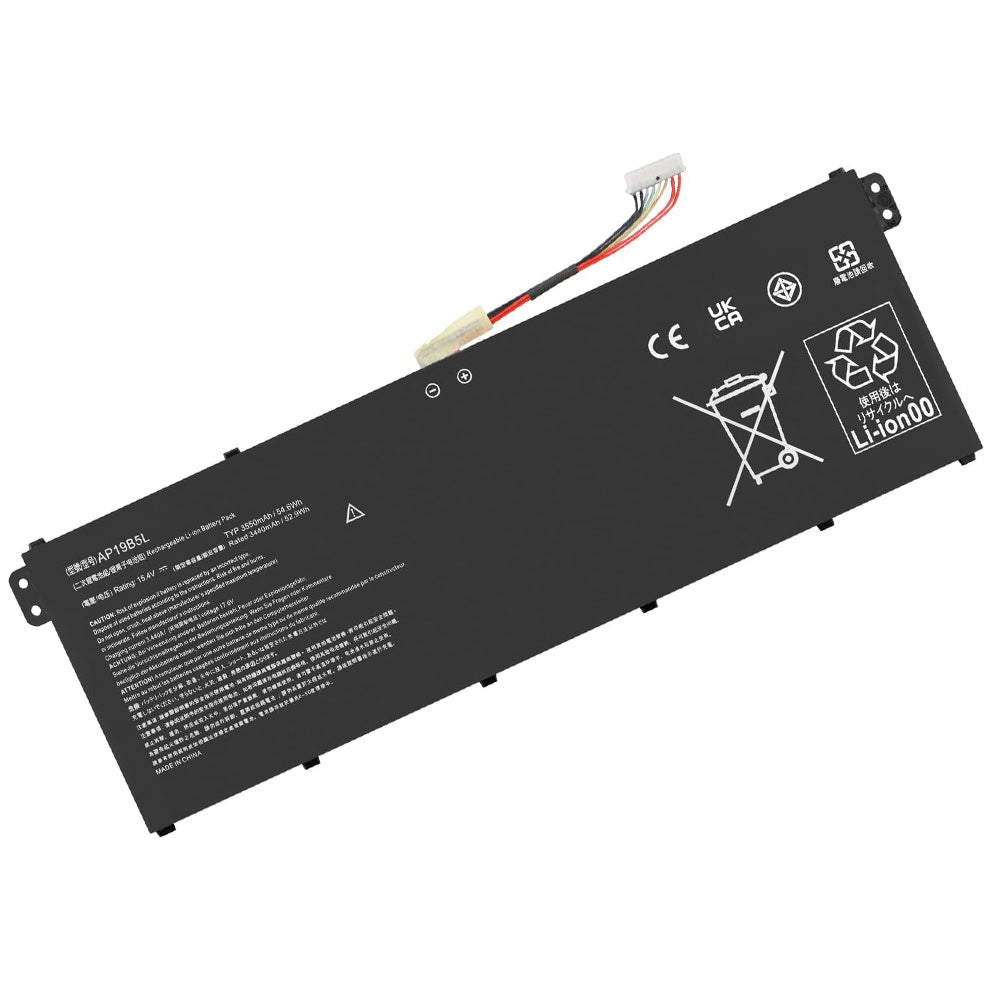 Front view of AP19B5L battery for Acer Aspire Vero AV15-51