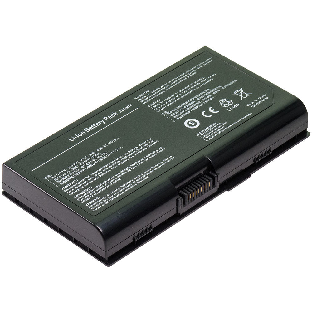 Front view of compatible laptop battery label for Asus M70 F70S N70S N90S X71 X72 series