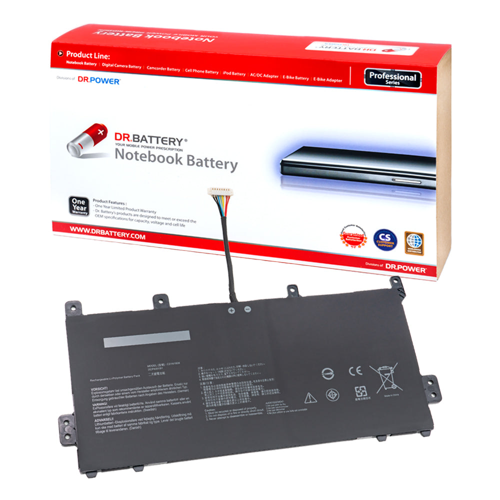 Asus Chromebook C523NA Series Laptop Battery C21N1808 C21PQCH 0B200-03130000 0B200-03060000 [7.7V] Compatible Battery