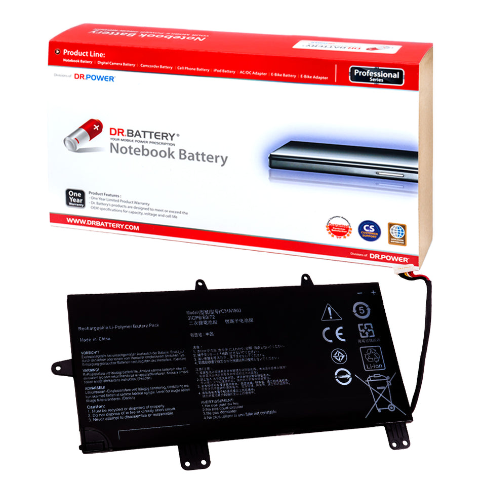 Asus C31N1803 Battery for Asus ZenBook Pro 14 UX480 UX480FD UX450FD Series 0B200-02980200 3ICP66072 [11.55V] Compatible Battery