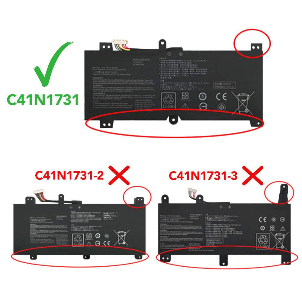 Asus ROG Strix GL504G GL504GM GL504GS GL504GW Series C41N1731 0B200-02940000 4CIP5/70/81 [15.4V] Compatible Battery