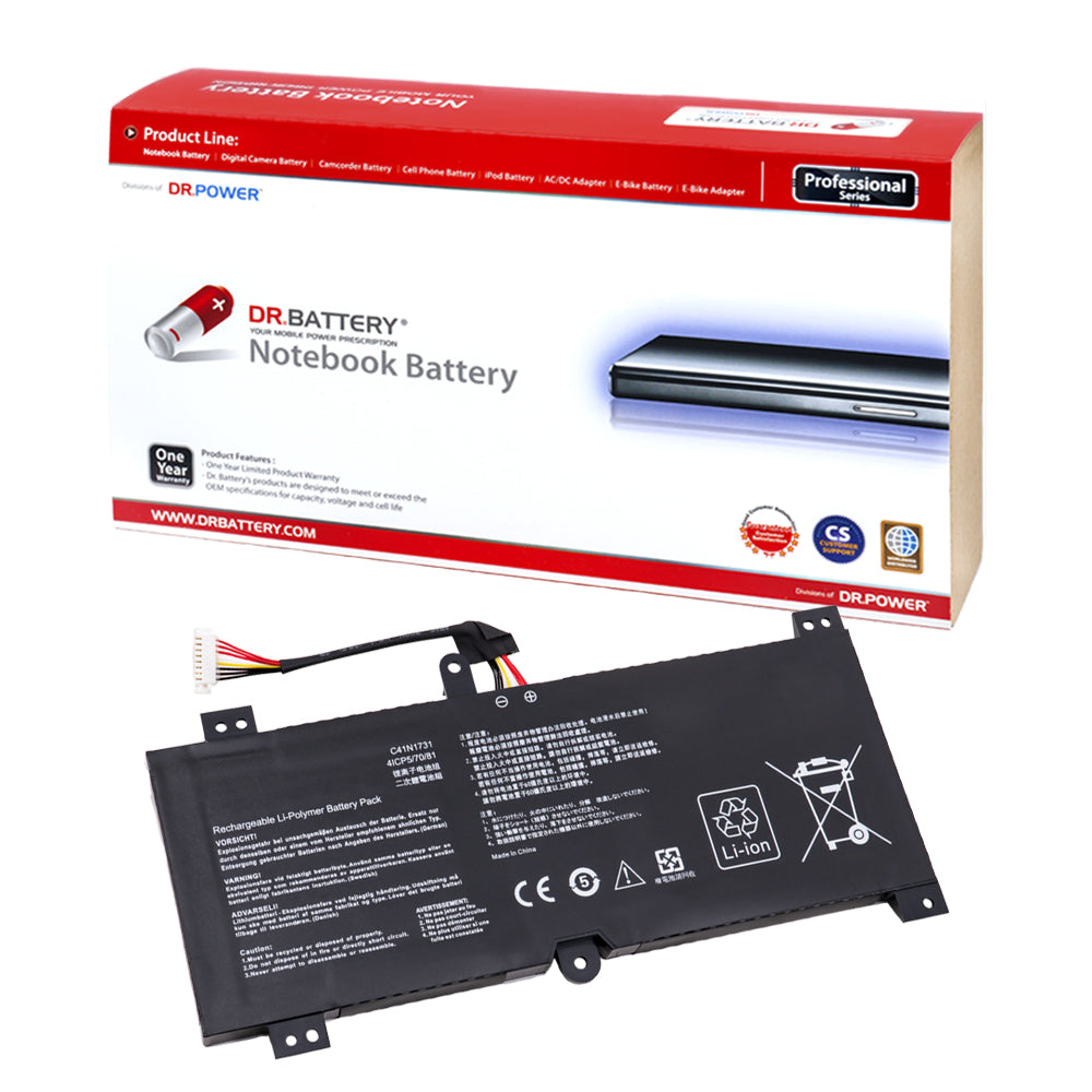 Asus ROG Strix GL504G GL504GM GL504GS GL504GW Series C41N1731 0B200-02940000 4CIP5/70/81 [15.4V] Compatible Battery