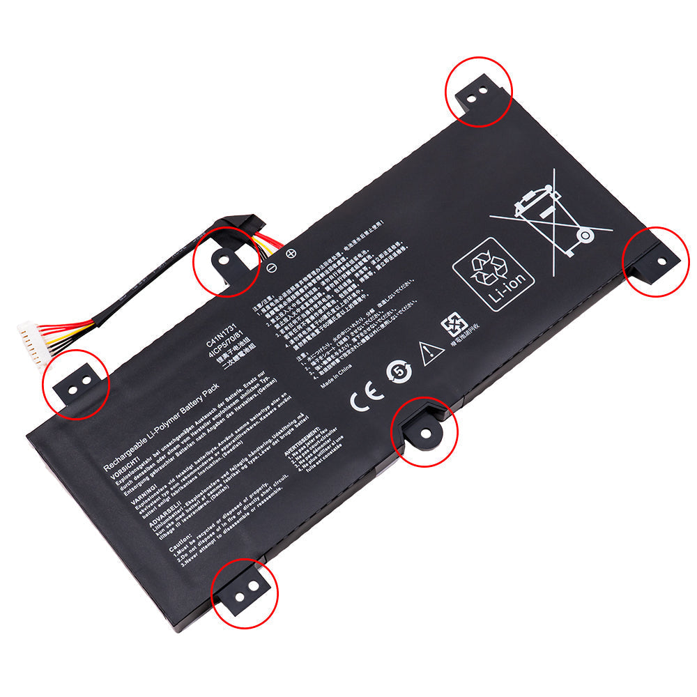 Asus ROG Strix  Hero II GL504 GL504G GL504GM GL504GS GL504GW G515 G515GV G515GW G715GV G715GW Series Laptop Battery C41N1731 0B200-02940000 4CIP5/70/81 [15.4V] Compatible Battery