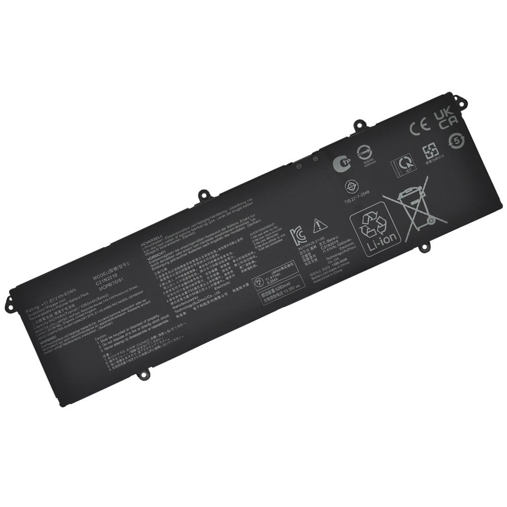 Front view of compatible laptop battery label for Asus VivoBook Pro 14X OLED M7400QC M7400QE N7400PA N7400PC
