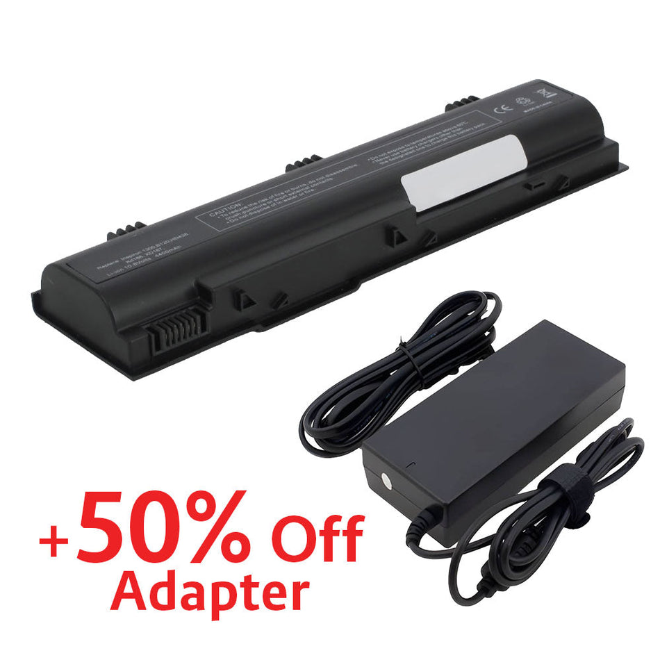 (Bundle with Adapter for 50% Off) Dell Inspiron HD438 KD186 XD187 1300 B120 B130 B1300 120L Series 312-0366 312-0416 TD429 TD611 TD612 UD535 WD414 XD184 XD186 XD187 YD120 YD131 [10.8V] Compatible Battery