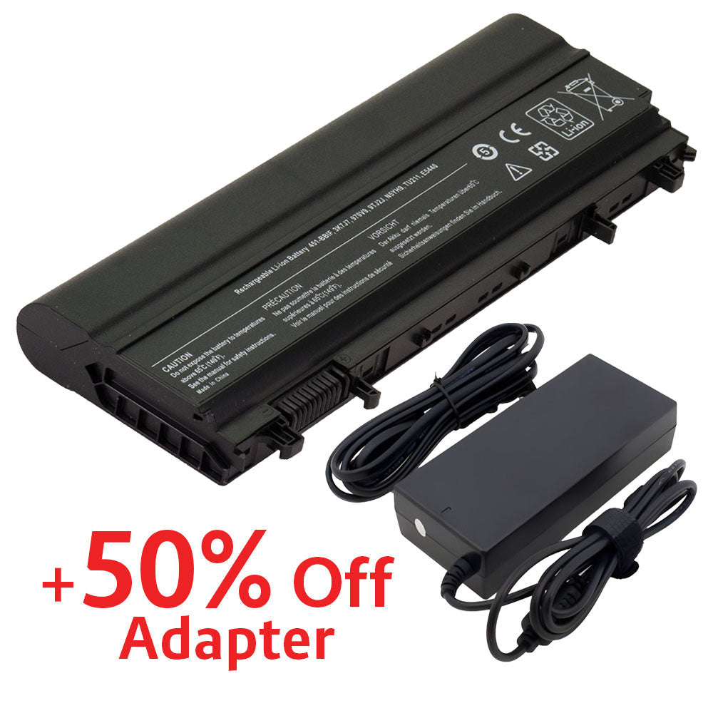 (Adapter Bundling Available) Dell N5YH9 VV0NF Latitude E5540 E5440 Series TU211 451-BBID WGCW6 0M7T5F F49WX NVWGM 0K8HC 1N9C0 7W6K0 CXF66 451-BBIE 451-BBIF [11.1V] Compatible Battery