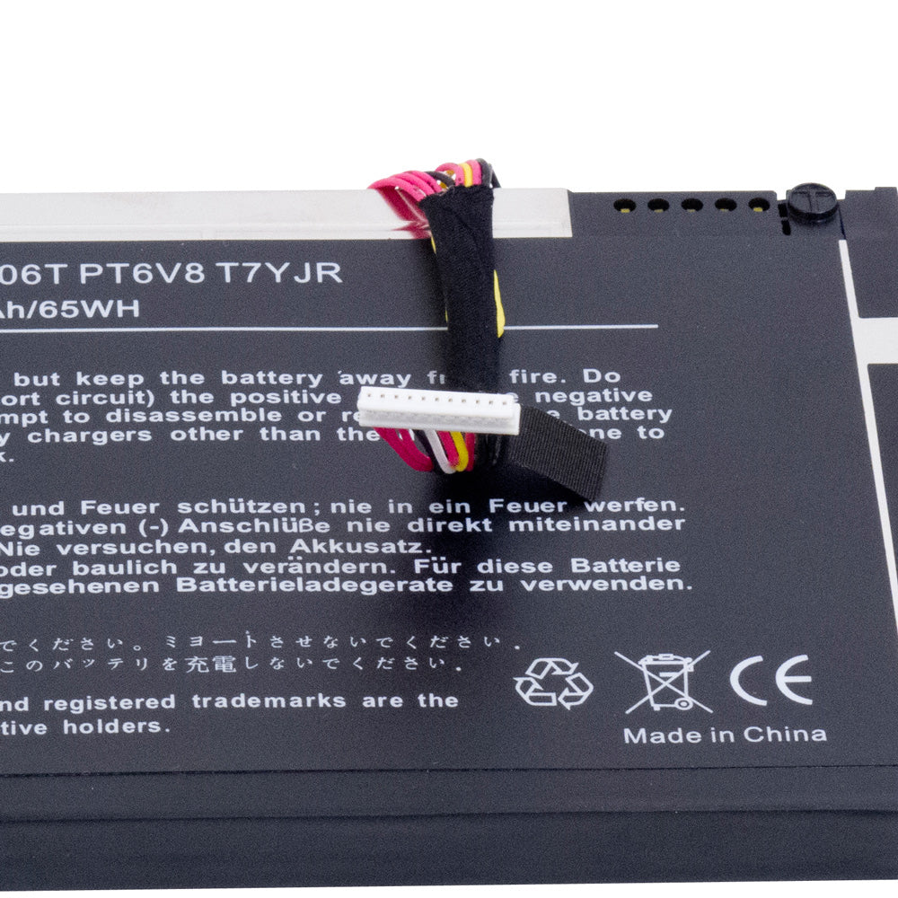 0T7YJR Battery for Dell Alienware M11x R1 R2 R3 Series Dell Alienware M14x R1 R2 Series Dell Alienware P06T Series Dell Alienware P18G Series Laptop PT6V8 0PT6V8 T7YJR 8P6X6 T7YJ DKK25 312-0984 [14.8V] Compatible Battery