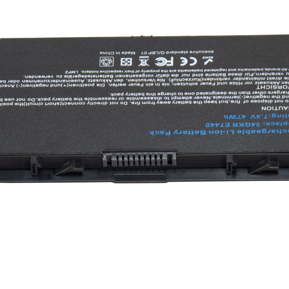 Dell Latitude E7440 E7450 34GKR 0D47W 3RNFD 451-BBFS 451-BBFT 451-BBFV 451-BBFY F38HT G0G2M G95J5 KR71X PFXCR T19VW [7.4V] Battery Replacement