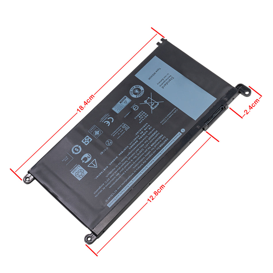 WDX0R Dell Inspiron 13 7368 14 15 17 P58F FC92N 3CRH3 T2JX4 CYMGM [11.4 V ] Laptop Battery Replacement