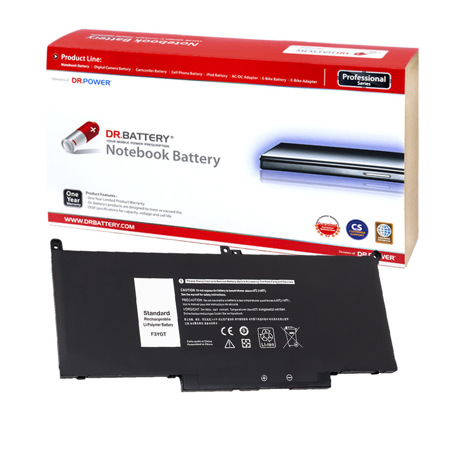 Dell Latitude 7480 7490 7280 7290 7380 7390 Laptop Battery 2X39G DM6WC F3YGT DM3WC 451-BBYE 453-BBCF KG7VF P73G001 P73G002 P28S001 P28S002 P28S P73G [7.6V] Compatible Battery