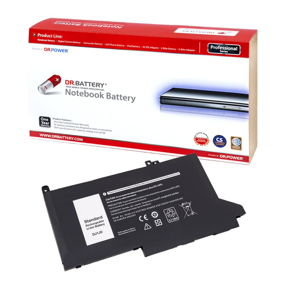 Dell Latitude 12 7000 7240 7280 7290 Latitude 13 7000 Latitude 14 7000 7440 7480 7490 Laptop Battery PGFX4 DJ1J0 451-BBZL C27RW ONFOH DJ1JO [11.4V] Battery Replacement