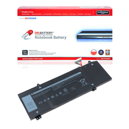 Dell P82F P40E P79F P37E P82F001 P40E001 P79F001 P37E001 Series Laptop Battery 1F22N JJPFK HYWXJ 6YV0V 8622M K69WH [15.2V] Compatible Battery