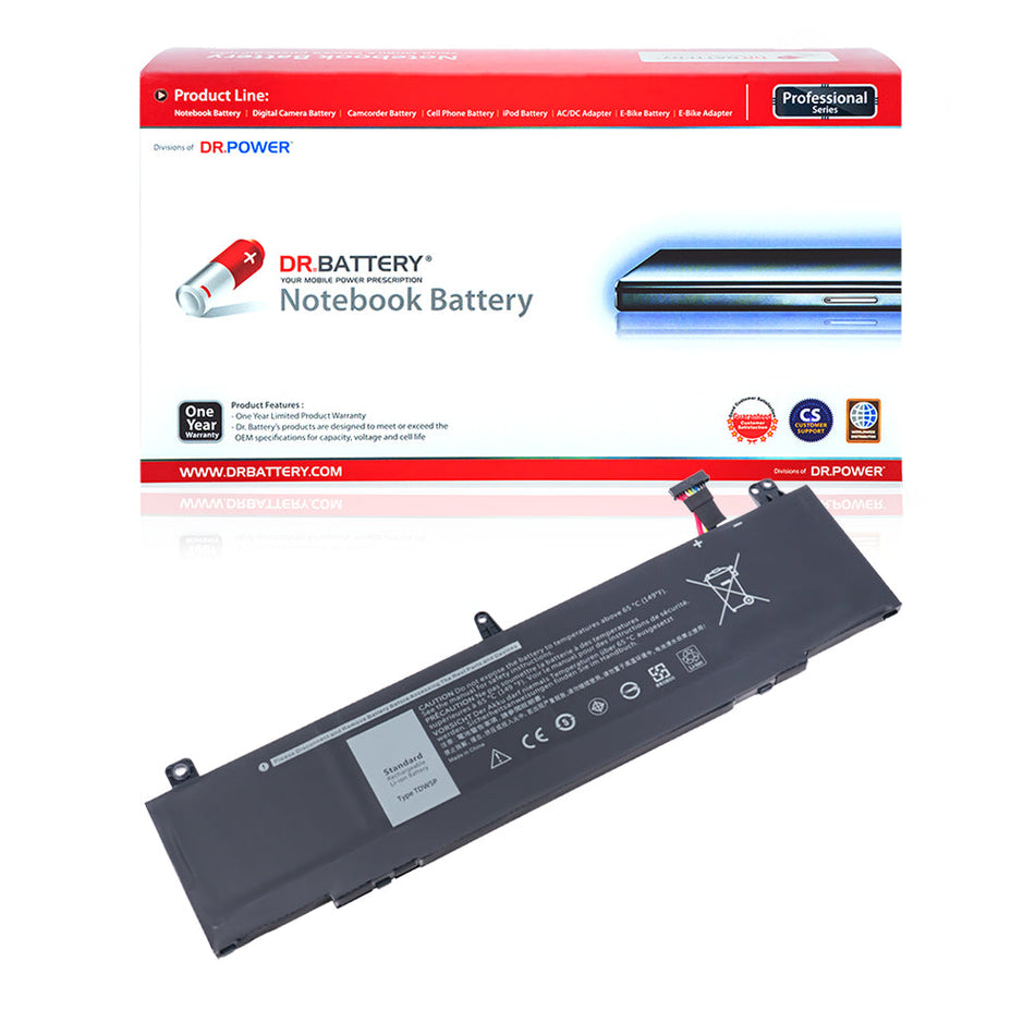 Dell P81G P81G001 Series Laptop Battery TDW5P 4RRR3 V9XD7 JFWX7 04RRR3 0V9XD7 0JFWX7 [15.2V] Compatible Battery