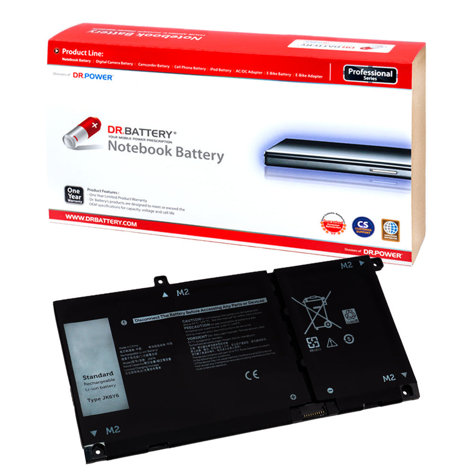 Dell Vostro 5300 5401 5402 5501 5502 Series Laptop Battery JK6Y6 CF5RH C5KG6 5NDNH [11.25V/11.4V] Compatible Battery