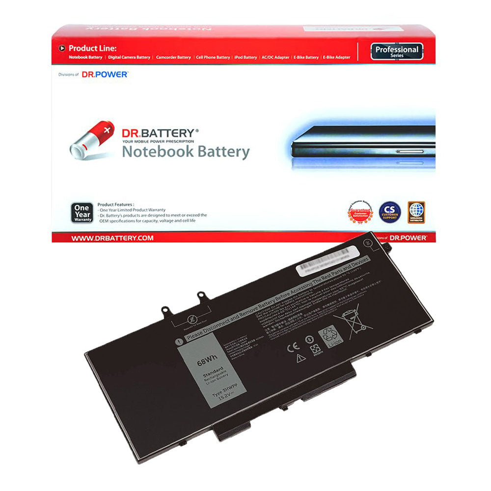 1VY7F Battery for Dell Latitude 5401 5410 5411 5501 5510 5511 Series Dell Precision 3541 3550 3551 Series Dell Inspiron 7500 7506 2-in-1 Black Series Dell Inspiron 7706 2-in-1 Silver Series Laptop 3HWPP 3PCVM JG75F 10X1J [15.2V] Compatible Battery