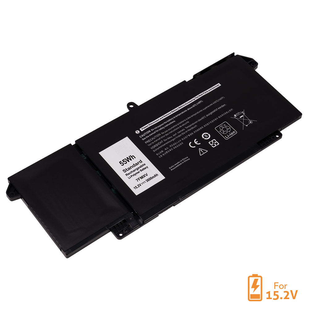 7FMXV Battery for Dell Latitude 5320 7320 7420 7520 Latitude 5320 2-in-1 Latitude 7320 2-in-1 Latitude 7420 2-in-1 Series 0TN2GY TN2GY 9JM71 4M1JN 1PP63 HDGJ8 MHR4G [15.2V] Laptop Battery Replacement