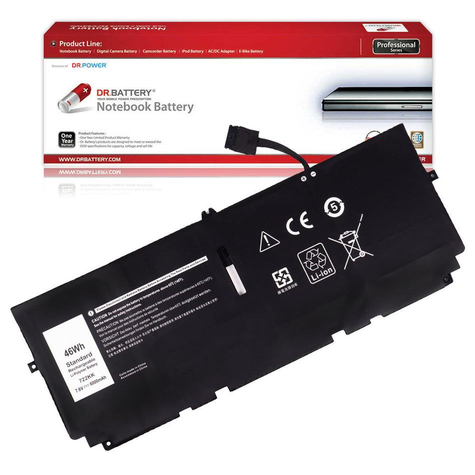 Dell P117G P117G001 P117G002 Series Laptop Battery 722KK FP86V WN0N0 2XXFW 0WN0N0 02XXFW [7.6V] Compatible Battery