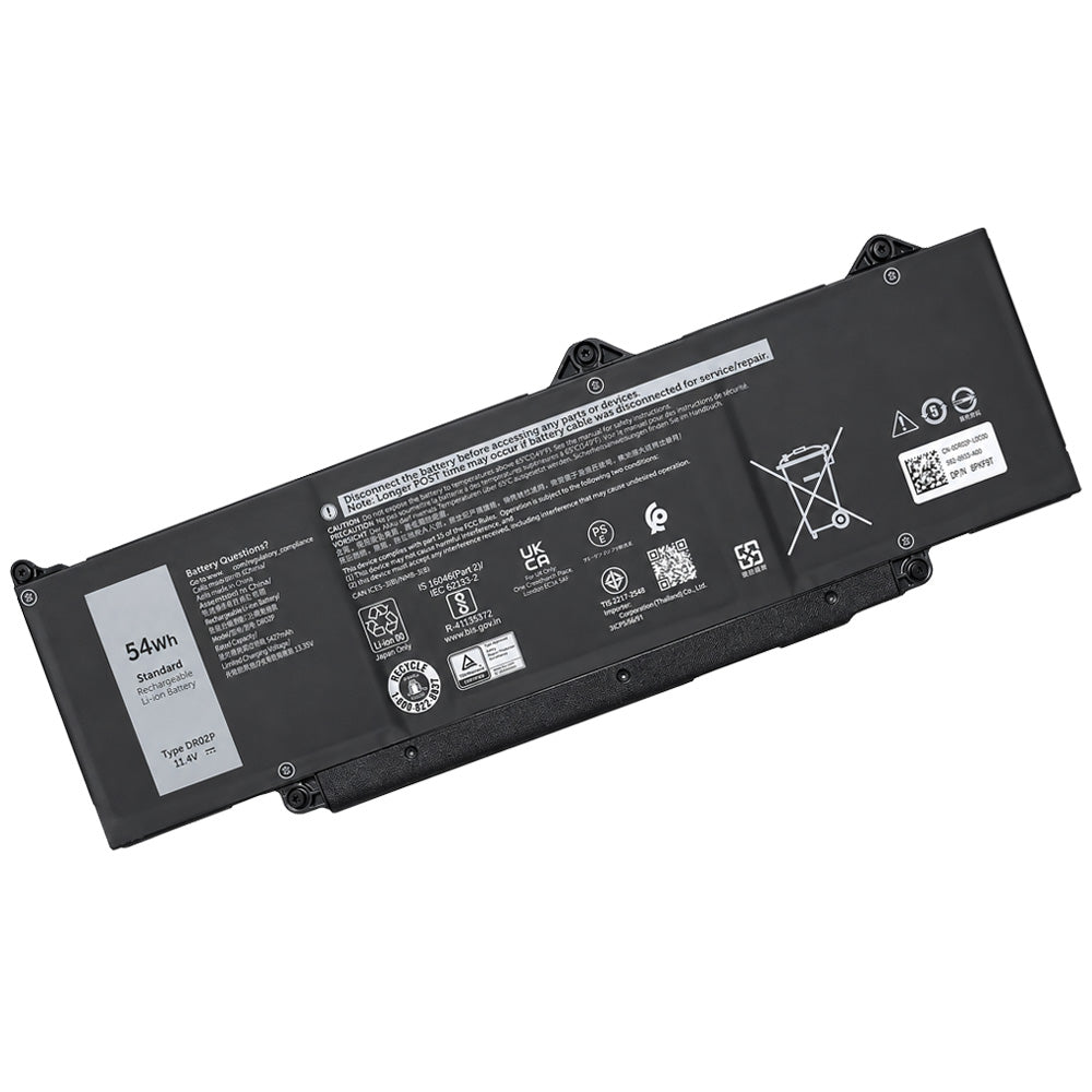 Front view of DR02P battery for Dell Latitude 3440 and 5440
