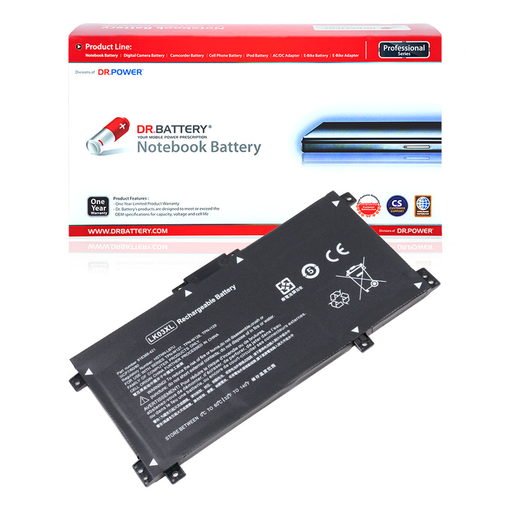 HP Envy x360 15-bp023ca 15-bp143cl 15-bp108ca 15-bp011tx 15-bp014tx 15-bp101ne 15-bp010ur 15-bp Series Laptop Battery LK03XL 916814-855 916368-421 HSTNN-UB7I TPN-I129 HSTNN-LB7U [11.55V] Compatible Battery