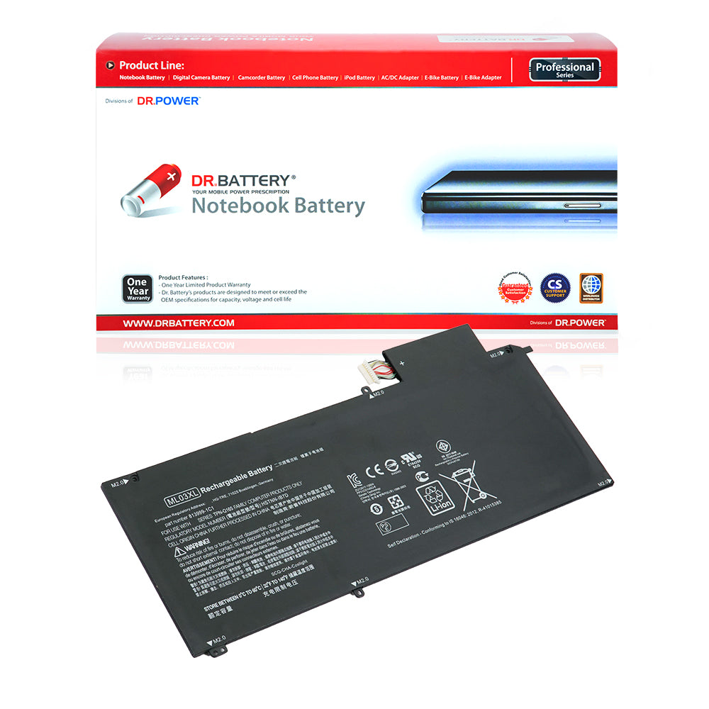 HP Spectre x2 12-a002dx 12-a006tu 12-a002tu 12-a001dx 12-a012tu 12-a014tu 12-A000 Series Laptop Battery ML03XL 814060-850 HSTNN-IB7D 813999-1C1 814277-005 ML03042XL [11.4V] Compatible Battery