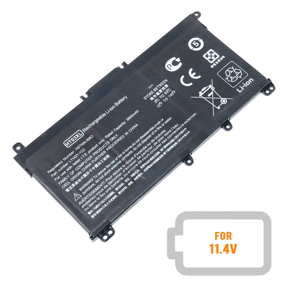 HP 14-CE 14-CF 14-CK 14-CM 14-DF 14-DH 14-MA 14Q-CS 14Q-CY 14S-CF 14S-CR 15-CS 15-CW 15-DA 15-DB 15G-DR 15T-DA L11119-855 HT03XL HSTNN-DB8R HSTNN-IB8O [11.4V] Battery Replacement