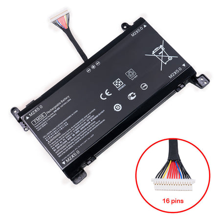 HP Omen 17-AN120nr 17-AN188nr 17-AN041ur 17-AN011ur 17-AN008ca 17-AN063ur 17-AN130nf 17-AN016nc 17-AN000 17-AN100 17T-AN000 17T-AN100 Series Laptop Battery 922977-855 FM08 922976-855 922753-421  TPN-Q195 HSTNN-LB8B [5973mAh / 86Wh] (16 Pins) - Compatible Battery