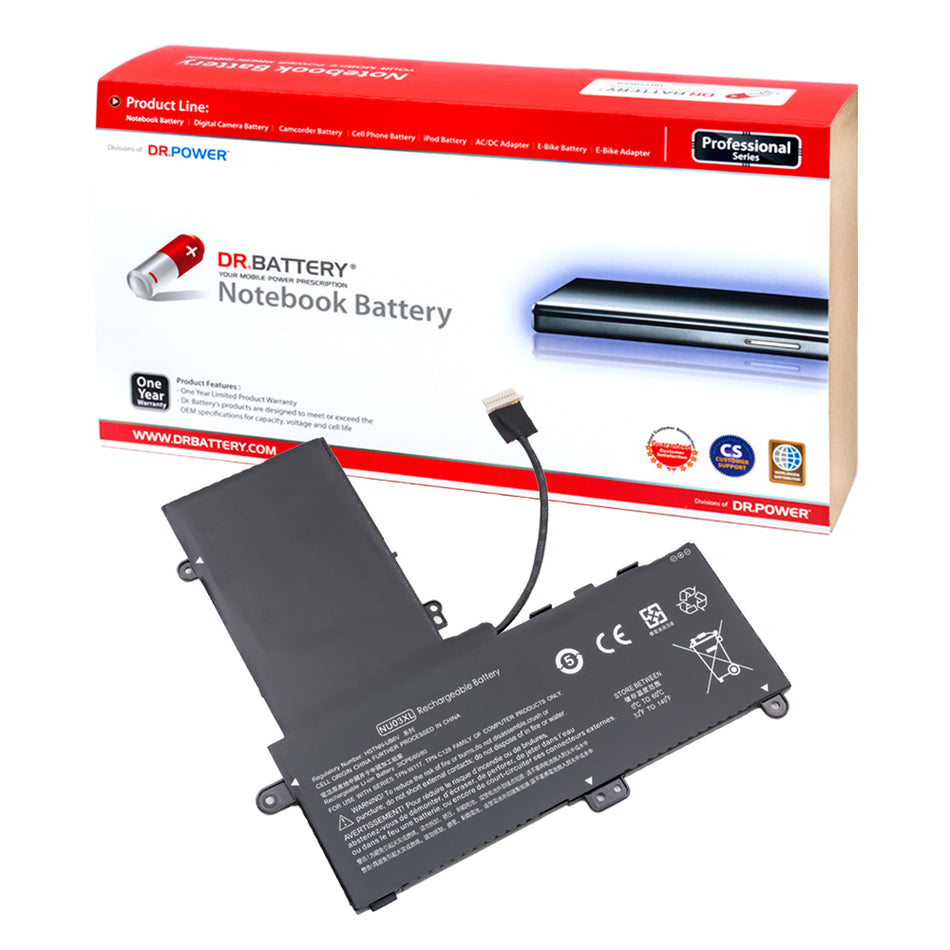 HP NU03XL 844201-855 Battery for HP Pavilion X360 11-U027TU 11-U006TU 11-U107TU HP Stream x360 11 aa000 Series 843536-271 TPN-C128 844201-850 HSTNN-DB9H HSTNN-UB6V TPNW117 [11.55V] Compatible Battery